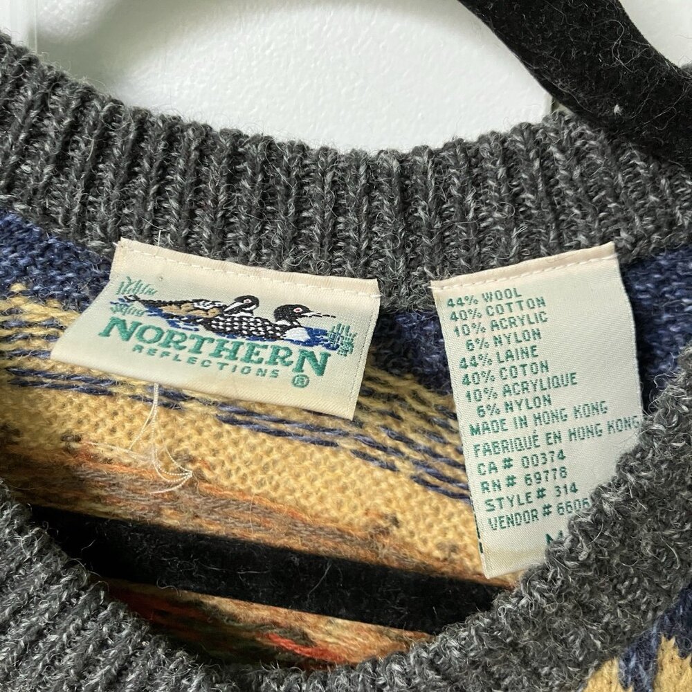 Northern Reflections Multicolor Patterned Button-Front Cardigan - Picture 3 of 7